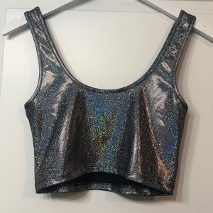 Rave Holographic Crop tank